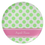 Preppy Polka Dot Dinner Plate