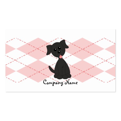 Preppy Puppy Business Card Template (back side)
