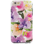 Preppy Watercolor Colorful Boho Flowers Tough iPhone 6 Plus Case