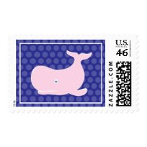 Preppy Whale Postage Stamp