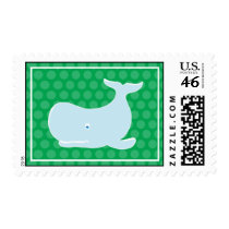 Preppy Whale Postage Stamp