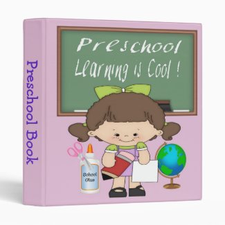 Preschool Girl Learning is Cool 1" Binder