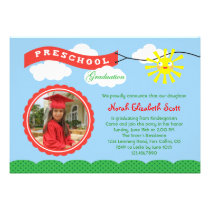 Preschool Graduation Photo Invitation invitations