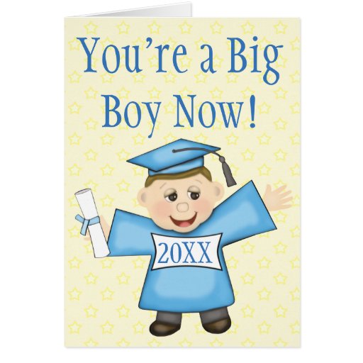 Preschool / Kindergarten Boy Graduation Card | Zazzle