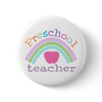 Preschool Teacher Rainbow buttons