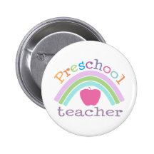 Preschool Teacher Rainbow Buttons