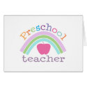 Preschool Teacher Rainbow cards by teachertees Preschool Teacher Rainbow cards