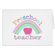 Preschool Teacher Rainbow cards
