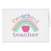 Preschool Teacher Rainbow Card