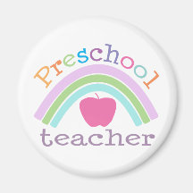 Preschool Teacher Rainbow Fridge Magnet