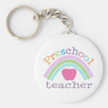 Preschool Teacher Rainbow Key Chains