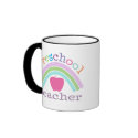 Preschool Teacher Rainbow mugs