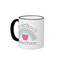 Preschool Teacher Rainbow mugs