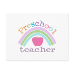 Preschool Teacher Rainbow Post Card