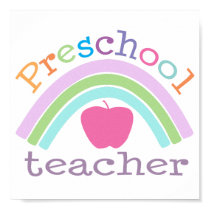 Preschool Teacher Rainbow posters