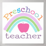 Preschool Teacher Rainbow Posters