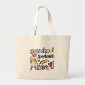 Preschool Teachers Have Heart Canvas Bags