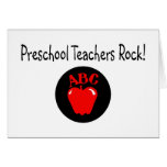 Preschool Teachers Rock Apple Greeting Card