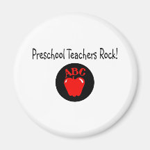 Preschool Teachers Rock Magnet