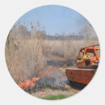 Prescribed burn at Prime Hook National Wildlife Re Stickers
