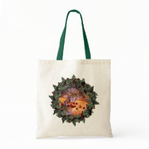 Present Bow Wreath Christmas Holiday Tote Bag