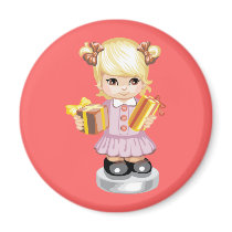 Present Girl magnets