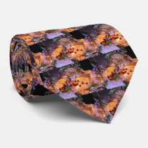 Present Gold Bow Christmas Holiday Neck Tie