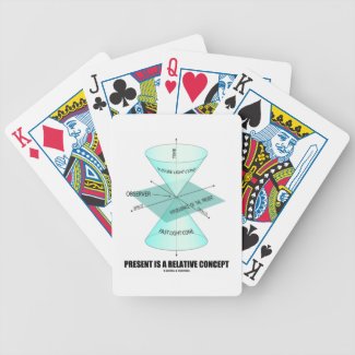 Present Is A Relative Concept (Light Cone Physics) Poker Cards