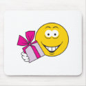 Present Smiley Face mousepads