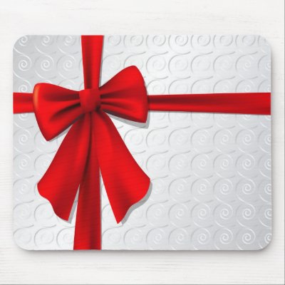 Present with Bow Mouse Pad by Lidusik