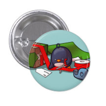 Present-Wrapping Penguin Button