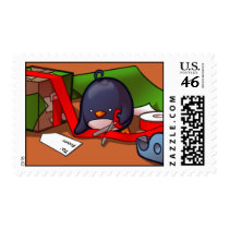Present-Wrapping Penguin Stamps by Narugi Present-Wrapping Penguin Stamps