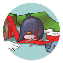 Present-Wrapping Penguin Sticker