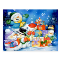 Presents For the Frosty Family postcards