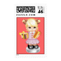 Presents girl stamp