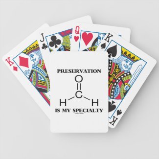 Preservation Is My Specialty Formaldehyde Molecule Bicycle Playing Cards