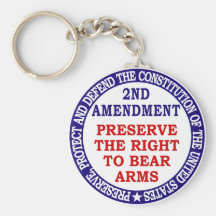 Preserve The Right to Bear Arms ( 2nd Amendment ) Keychains