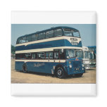 Preserved Leyland decker owned by ""The Delaine"" Refrigerator Magnet