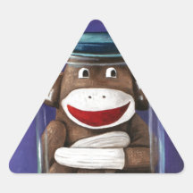 Preserving Childhood with Sock Monkey Triangle Stickers