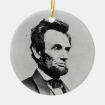 President Abraham Lincoln by Mathew B. Brady Christmas Ornament