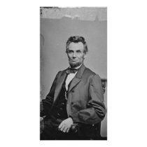 President Abraham Lincoln Portrait by Mathew Brady Personalized Photo Card