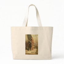 President Abraham Lincoln Under the American Flag Canvas Bag