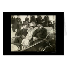 President and Mrs. Coolidge in Car 1925 Greeting Card