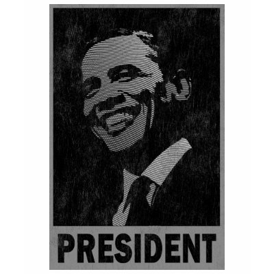 President Barack Obama - 44 - Gray T-shirt by spacedust