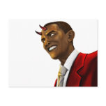 President Barack Obama as the Devil Halloween Post Card
