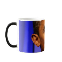 President Barack Obama BLUE MORPHING MUG by pantavila President Barack Obama BLUE MORPHING MUG