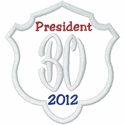 President Barack Obama (BO) 2012, Fleece, Wht Embroidered Jacket