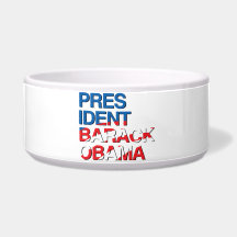 PRESIDENT BARACK OBAMA FASHION - -.png Pet Water Bowls
