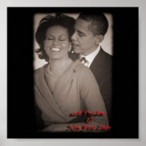 PRESIDENT BARACK OBAMA & FIRST LADY POSTER