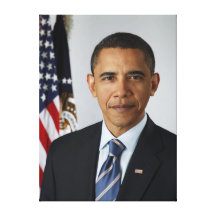 President Barack Obama in 2009 Gallery Wrapped Canvas